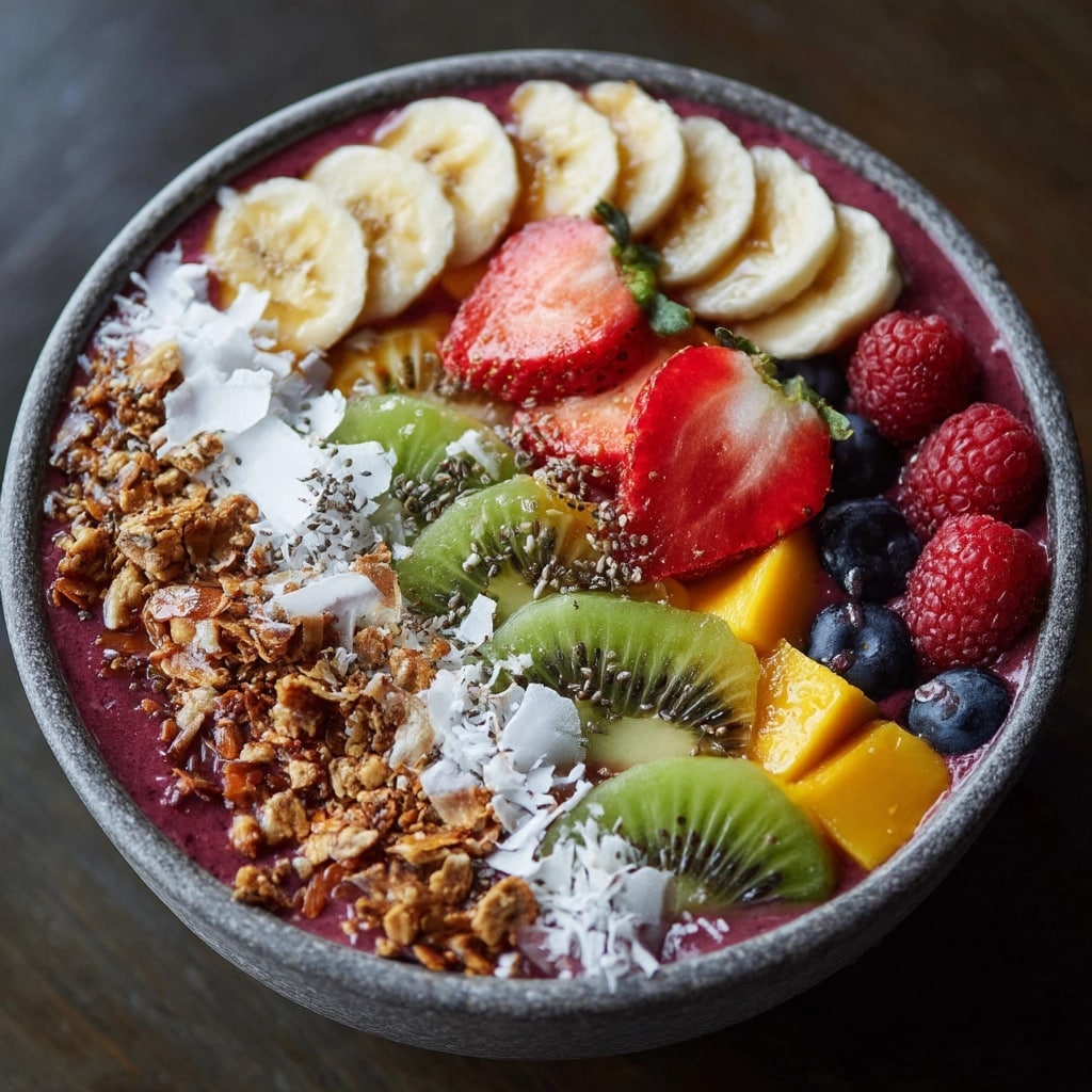 Creamy Frozen Fruit Yogurt Smoothie Bowl Recipe - Recipe Image