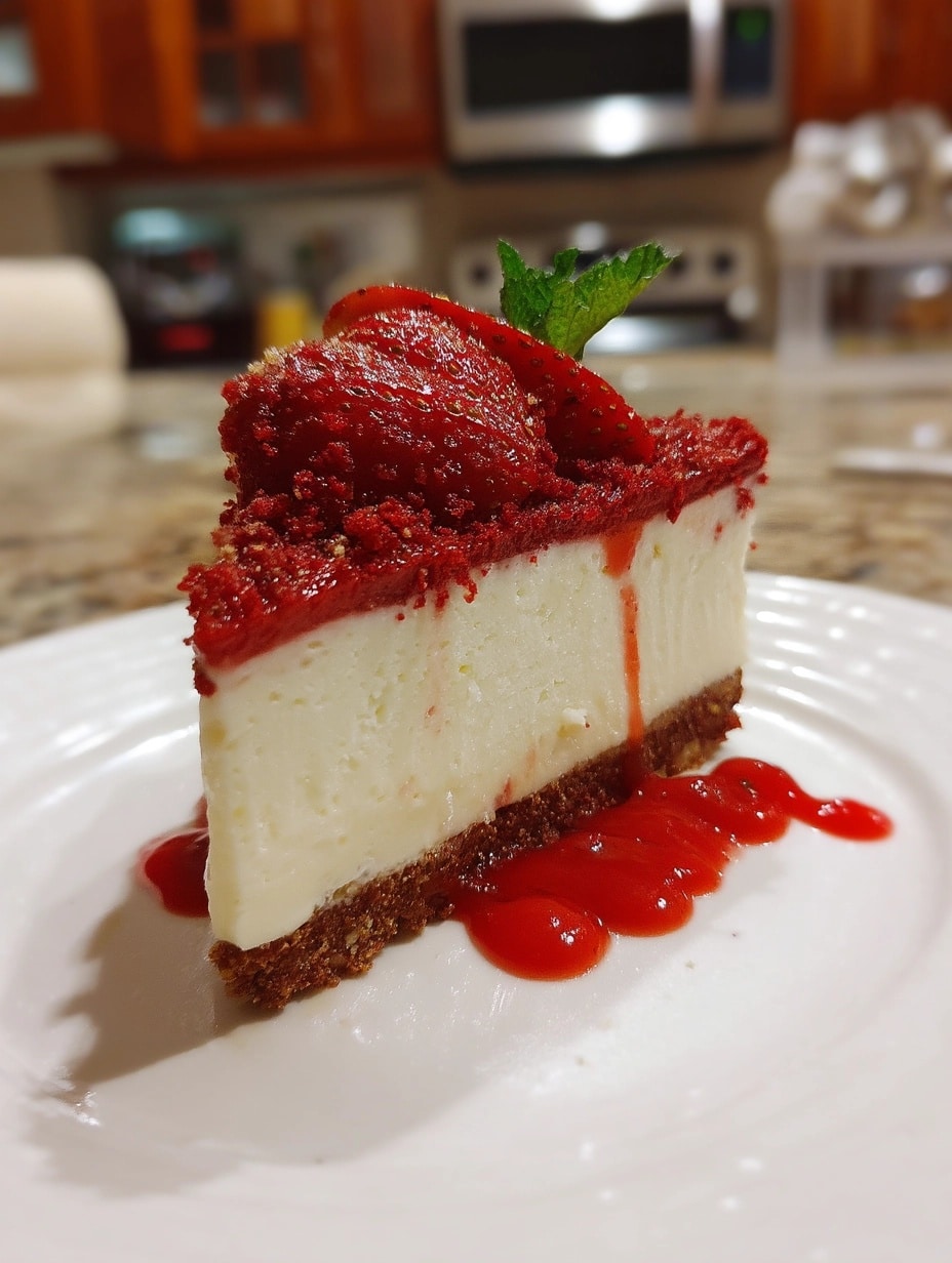 Red Velvet Cookie Dough Cheesecake Recipe - Recipe Image