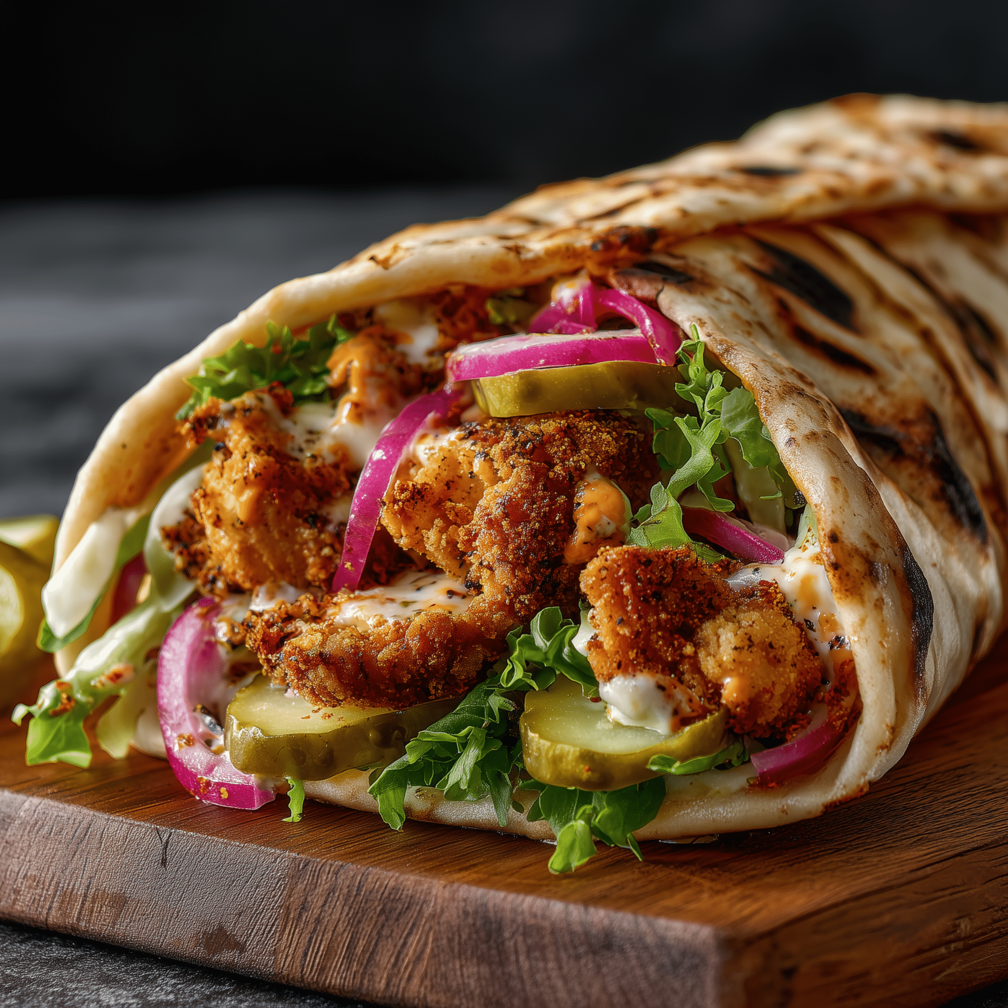 Slow Cooker Chicken Shawarma with Creamy Yogurt Sauce Recipe - Recipe Image