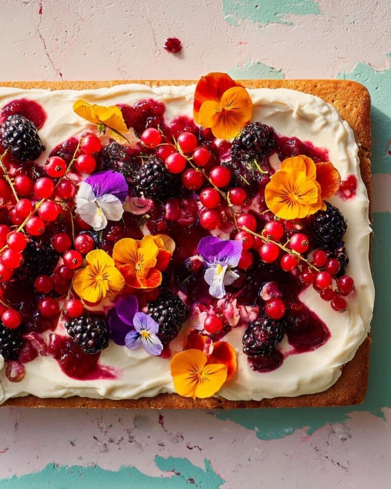 Banana Blueberry Breakfast Cake with Berry Yogurt Icing Recipe