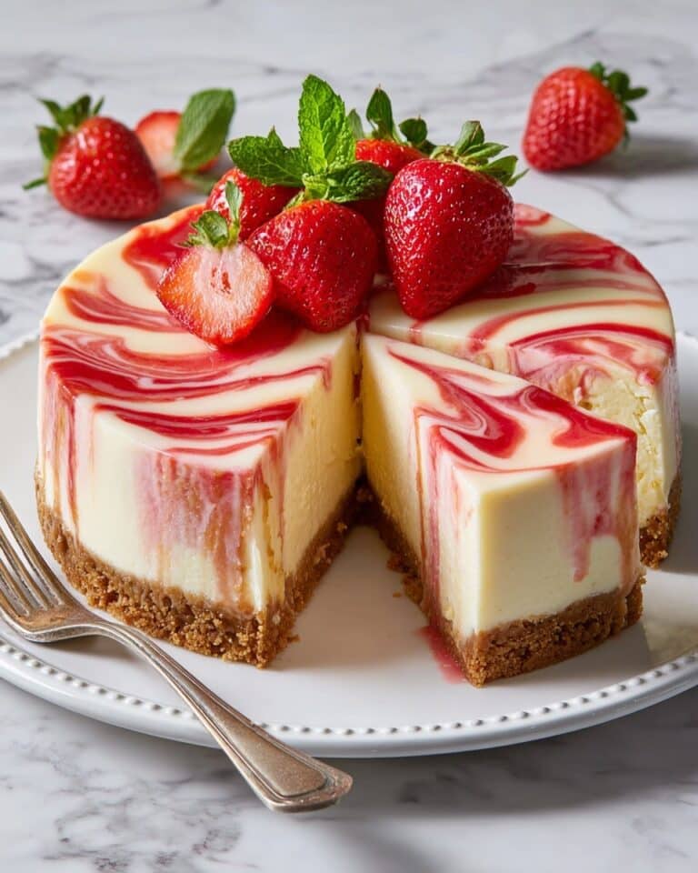 Strawberry Swirl Cheesecake Recipe