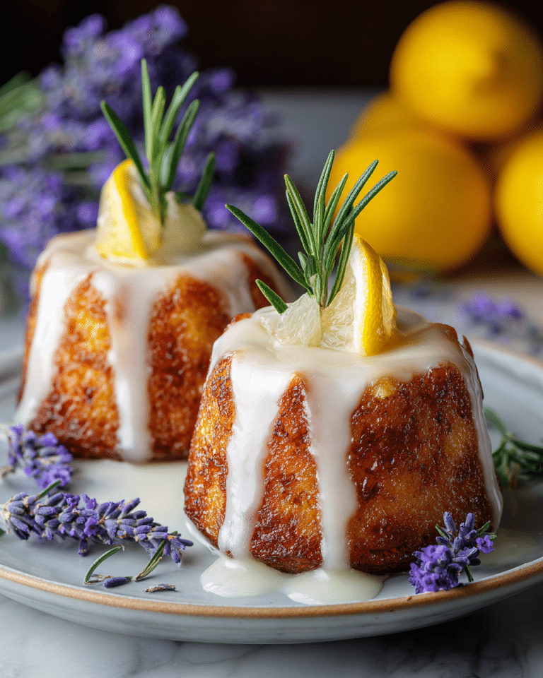 Mini Lemon Cakes with Lavender Glaze Recipe