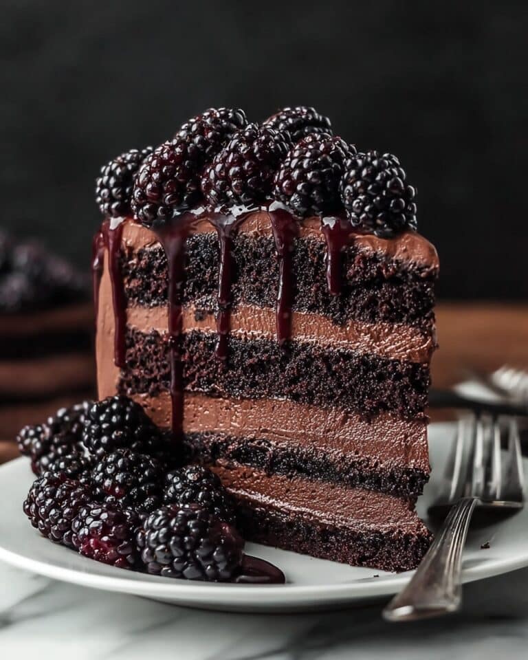 Black Velvet Cake With Blackberry Compote Recipe