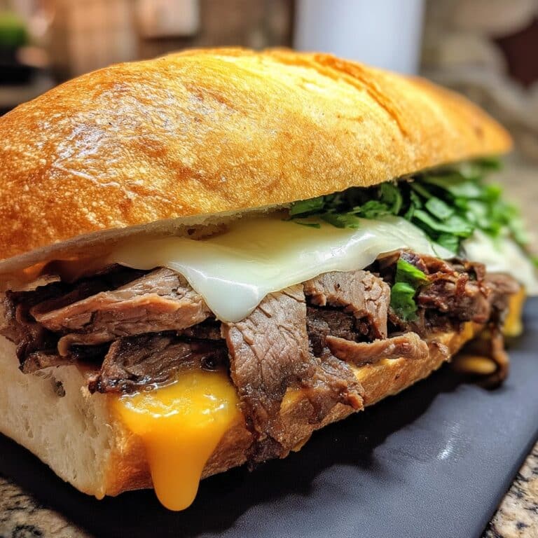 Pot Roast Sandwich with Peppertini Peppers and Provolone Recipe