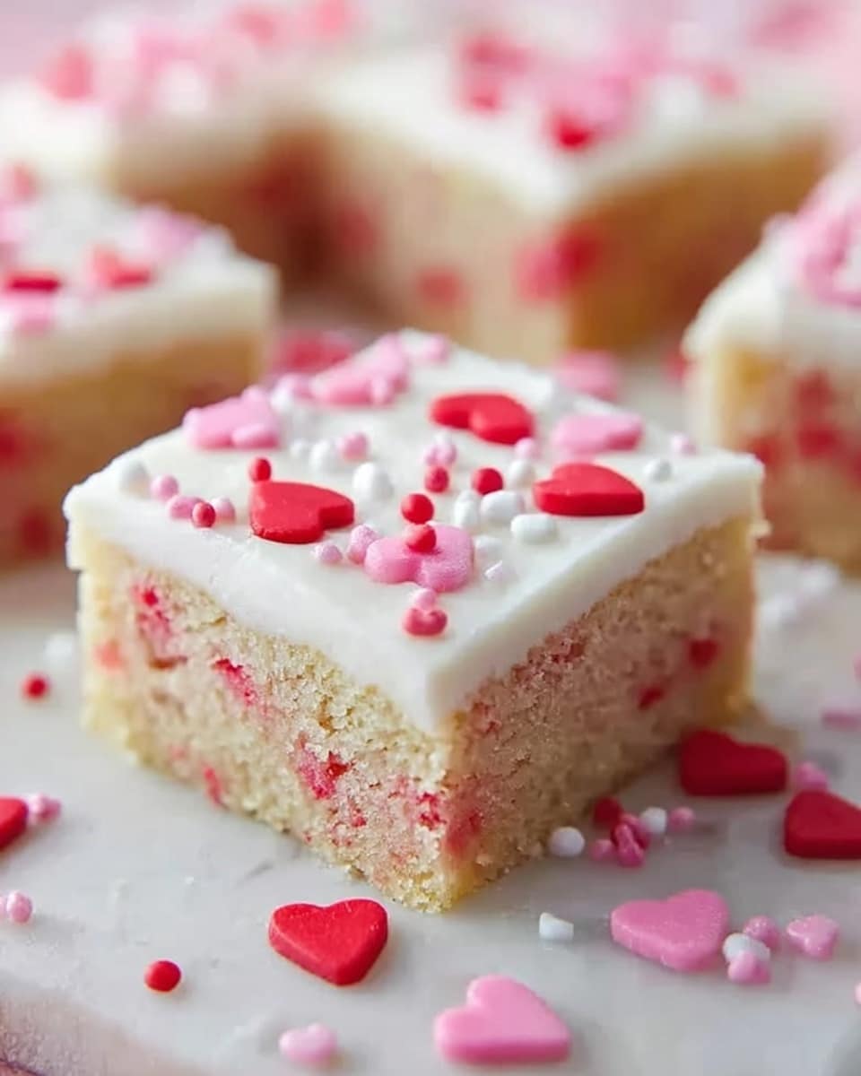 Chewy Valentine Sugar Cookie Bars Recipe - Recipe Image