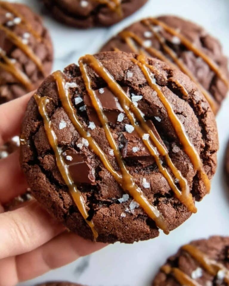 Double Chocolate Salted Caramel Cookies Recipe
