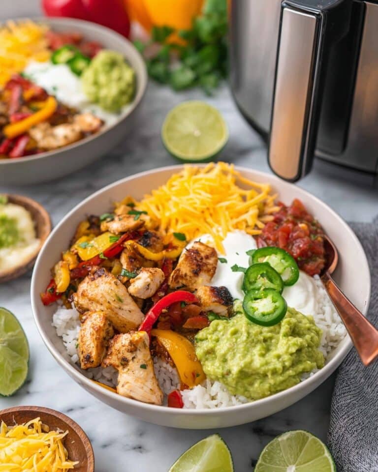 Air Fryer Chicken Fajita Bowls Recipe