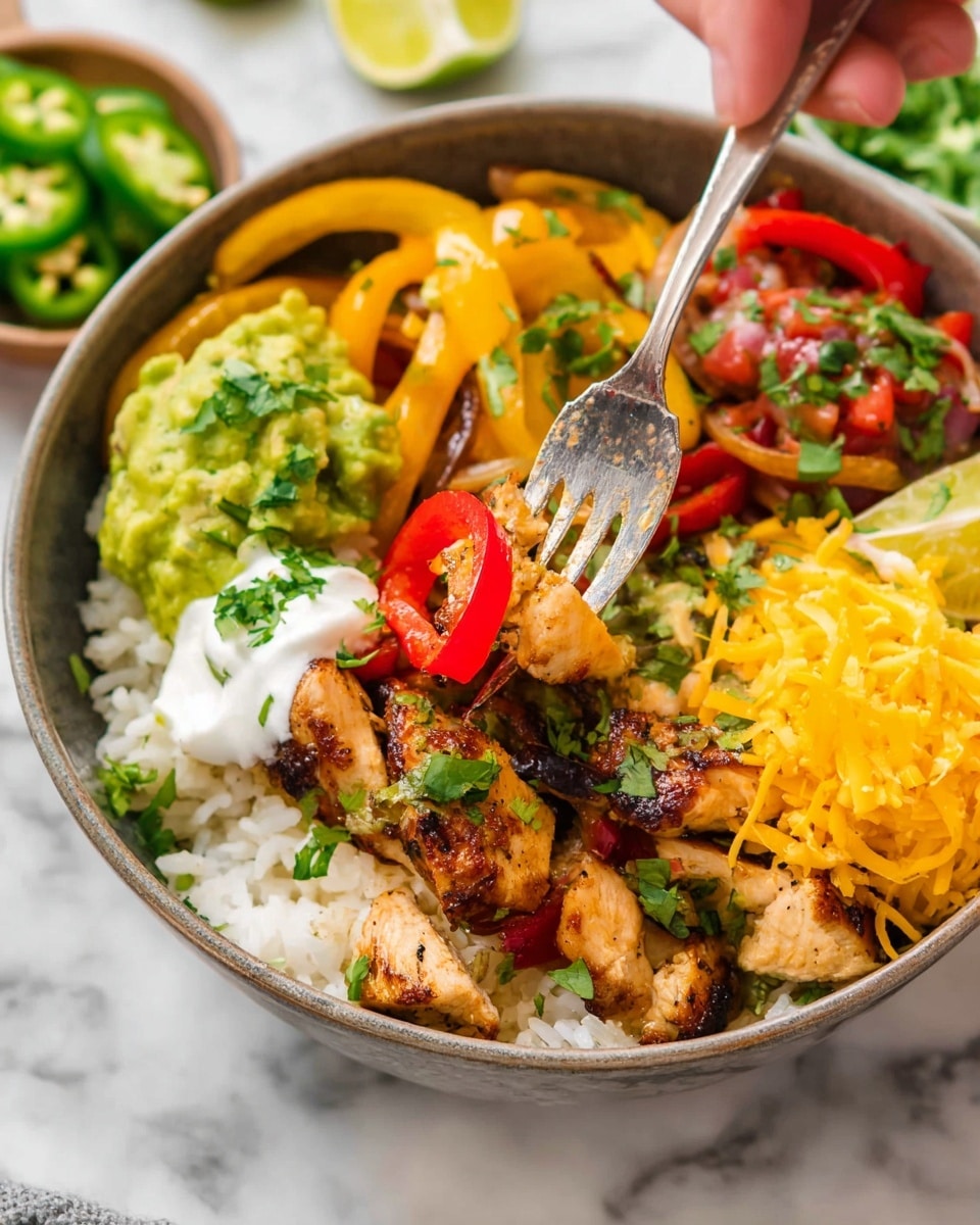 Air Fryer Chicken Fajita Bowls Recipe - Recipe Image