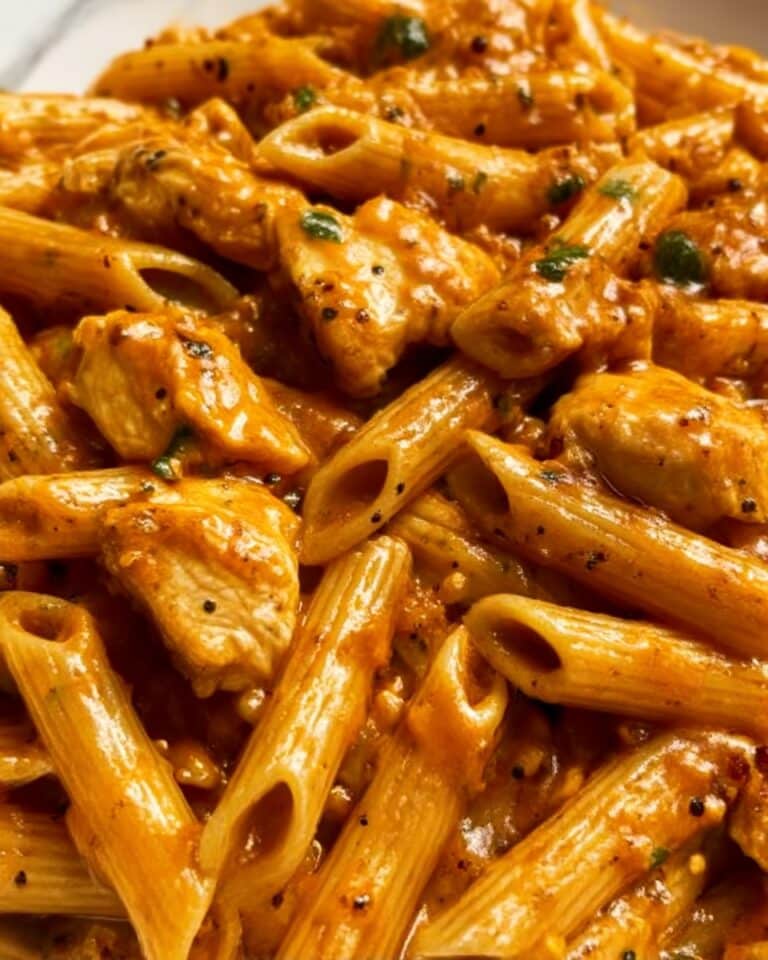 One-Pan Tangy Honey BBQ Chicken Penne Recipe