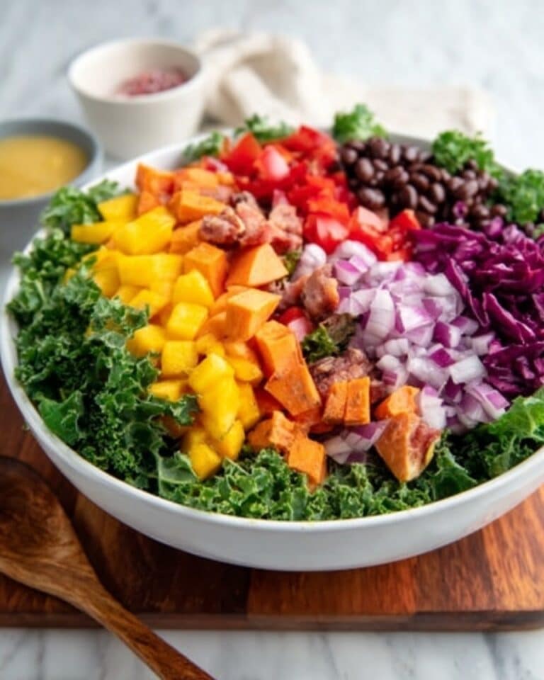 Sweet Potato Kale Salad with Blueberries, Beets, and Honey Tahini Dressing Recipe