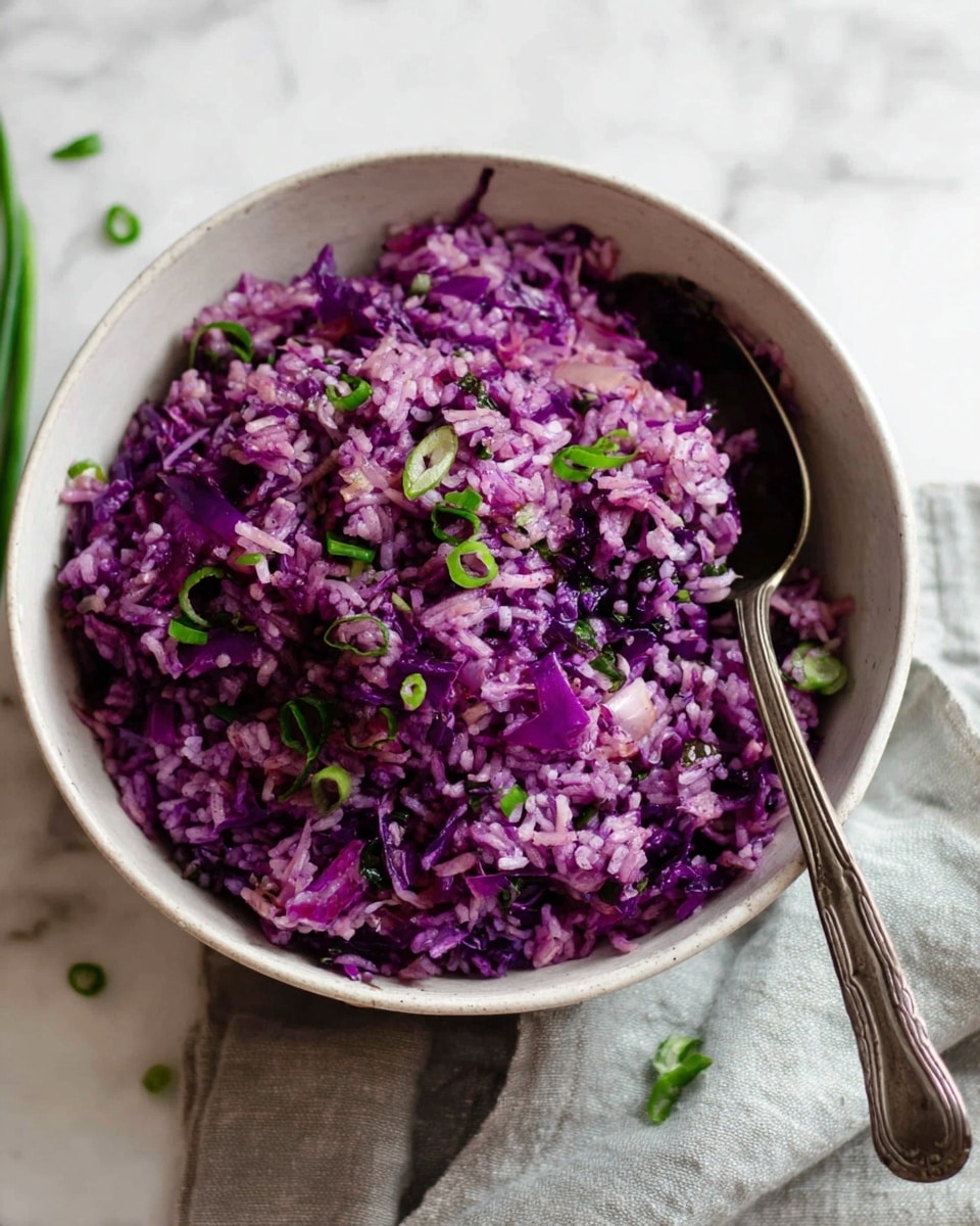 Purple Rice with Red Cabbage and Green Onion Recipe - Recipe Image