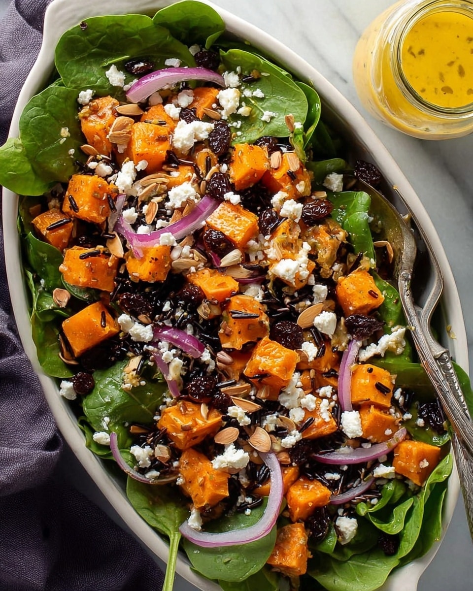 Sweet Potato Salad with Feta, Cranberries, and Toasted Almonds Recipe - Recipe Image