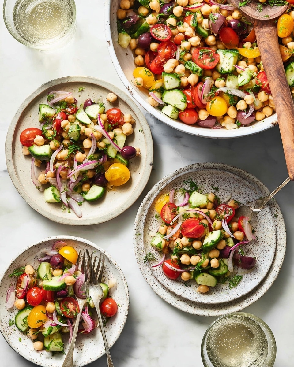 Fresh Chickpea Salad with Lemon, Herbs, and Pickled Onions Recipe - Recipe Image