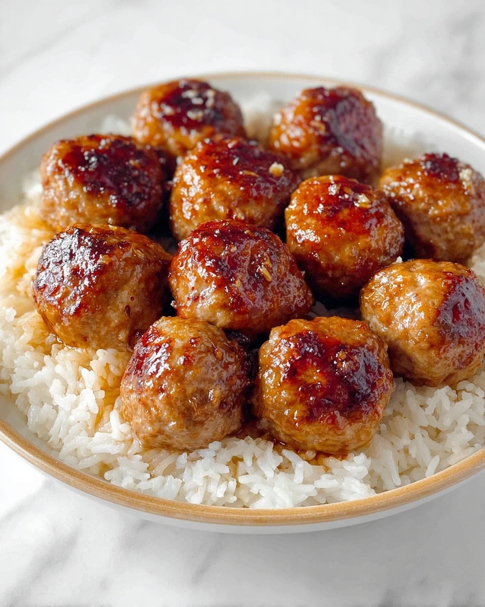 Teriyaki Meatballs with Spicy Miso Sauce Recipe - Recipe Image