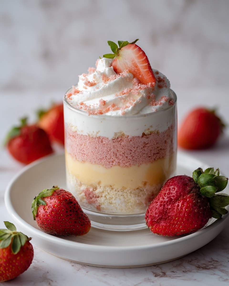 Strawberry Shortcake Pudding Cups Recipe - Recipe Image
