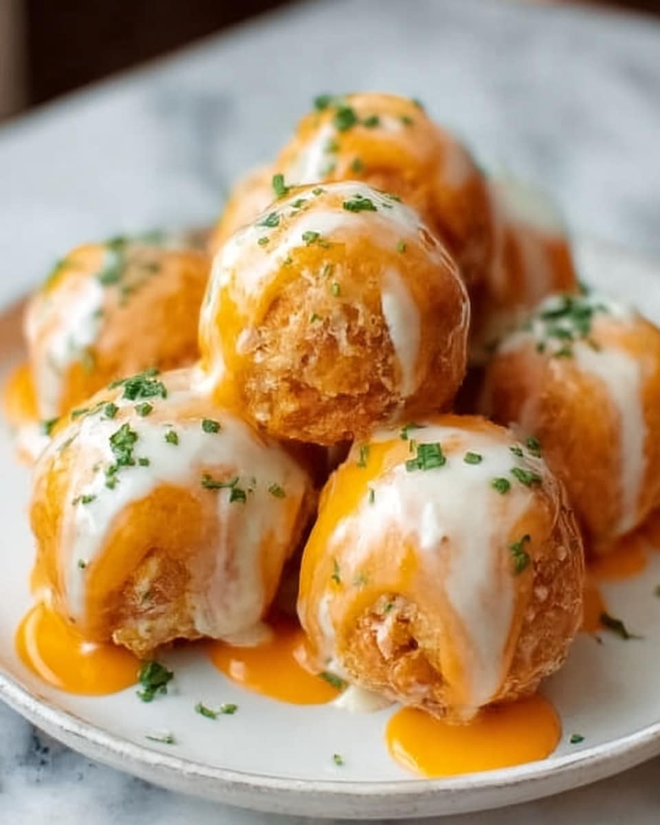 Cheesy Buffalo Ranch Chicken Bombs Recipe - Recipe Image