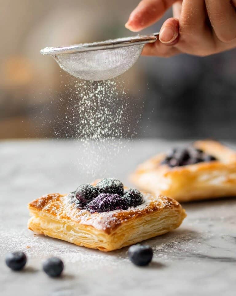Blueberry Cheese Danish with Puff Pastry Recipe