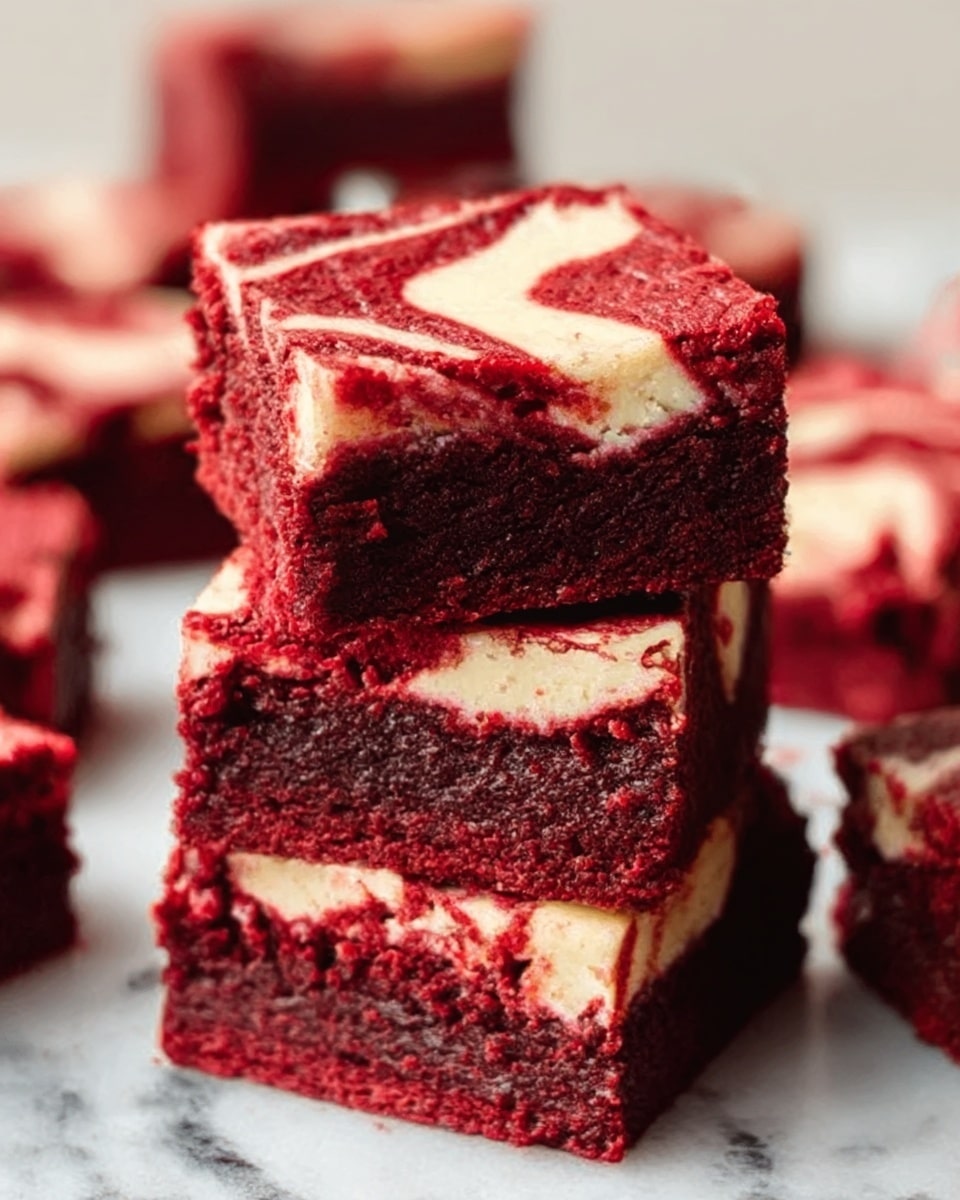 Red Velvet Brownies with Cream Cheese Swirl Recipe - Recipe Image