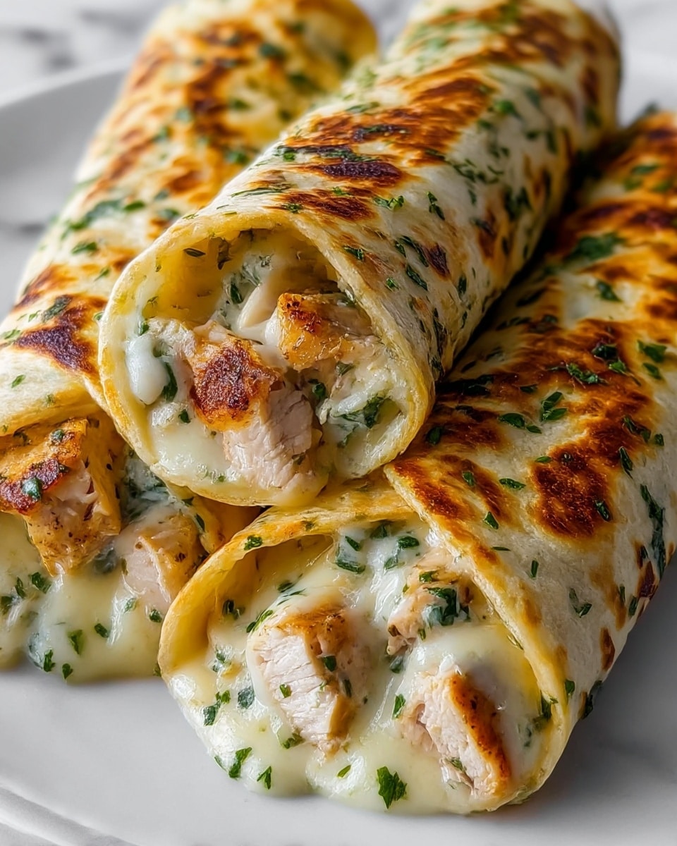 Low Carb Cheesy Garlic Chicken Wraps Recipe - Recipe Image