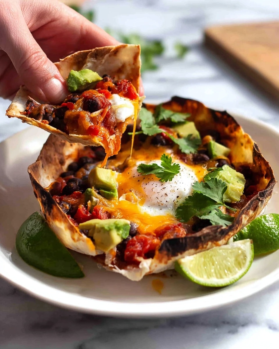 Huevos Rancheros in Crispy Tortilla Bowls Recipe - Recipe Image