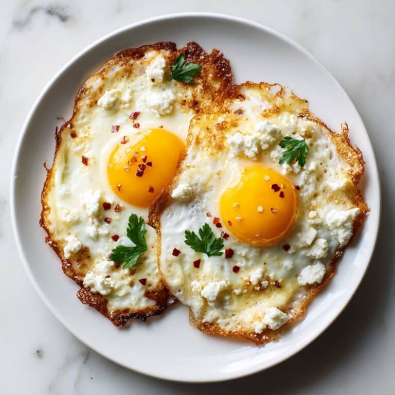Crispy Feta Fried Eggs Recipe