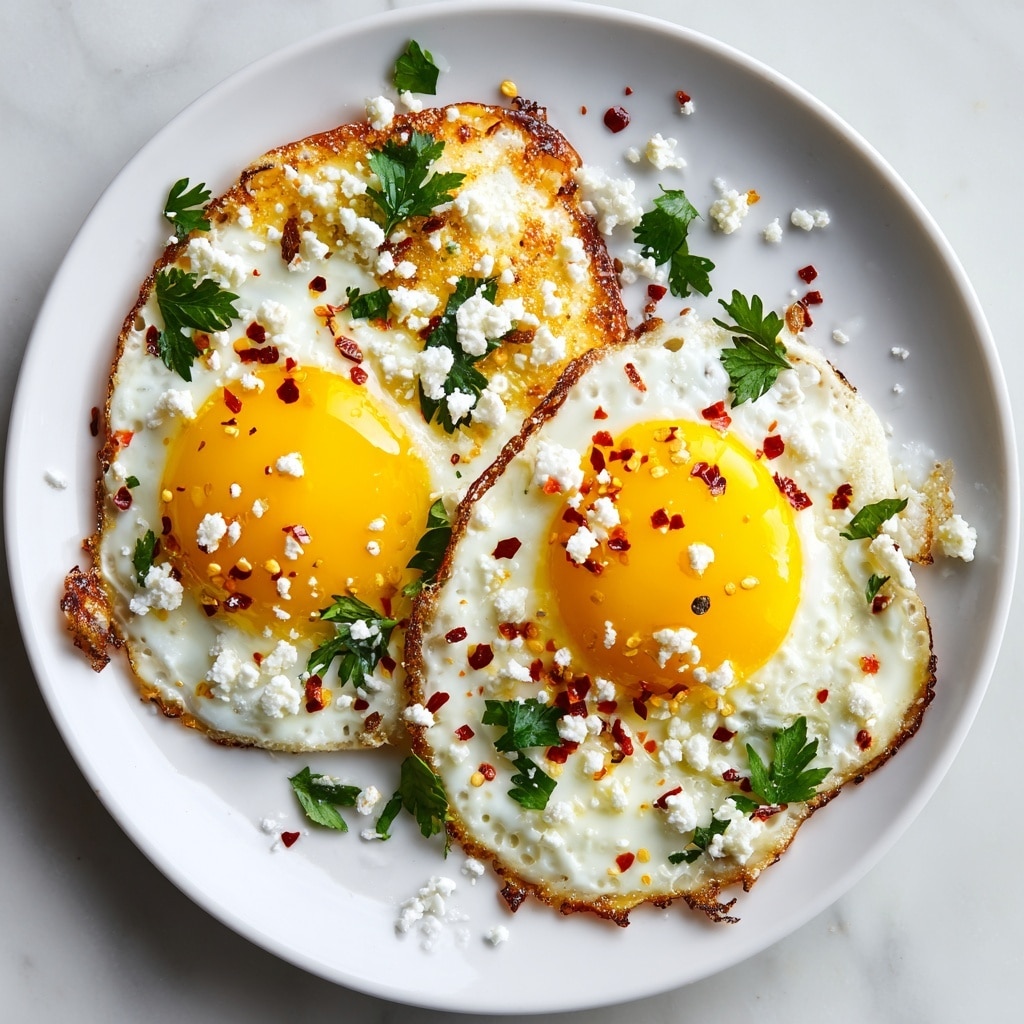 Crispy Feta Fried Eggs Recipe - Recipe Image