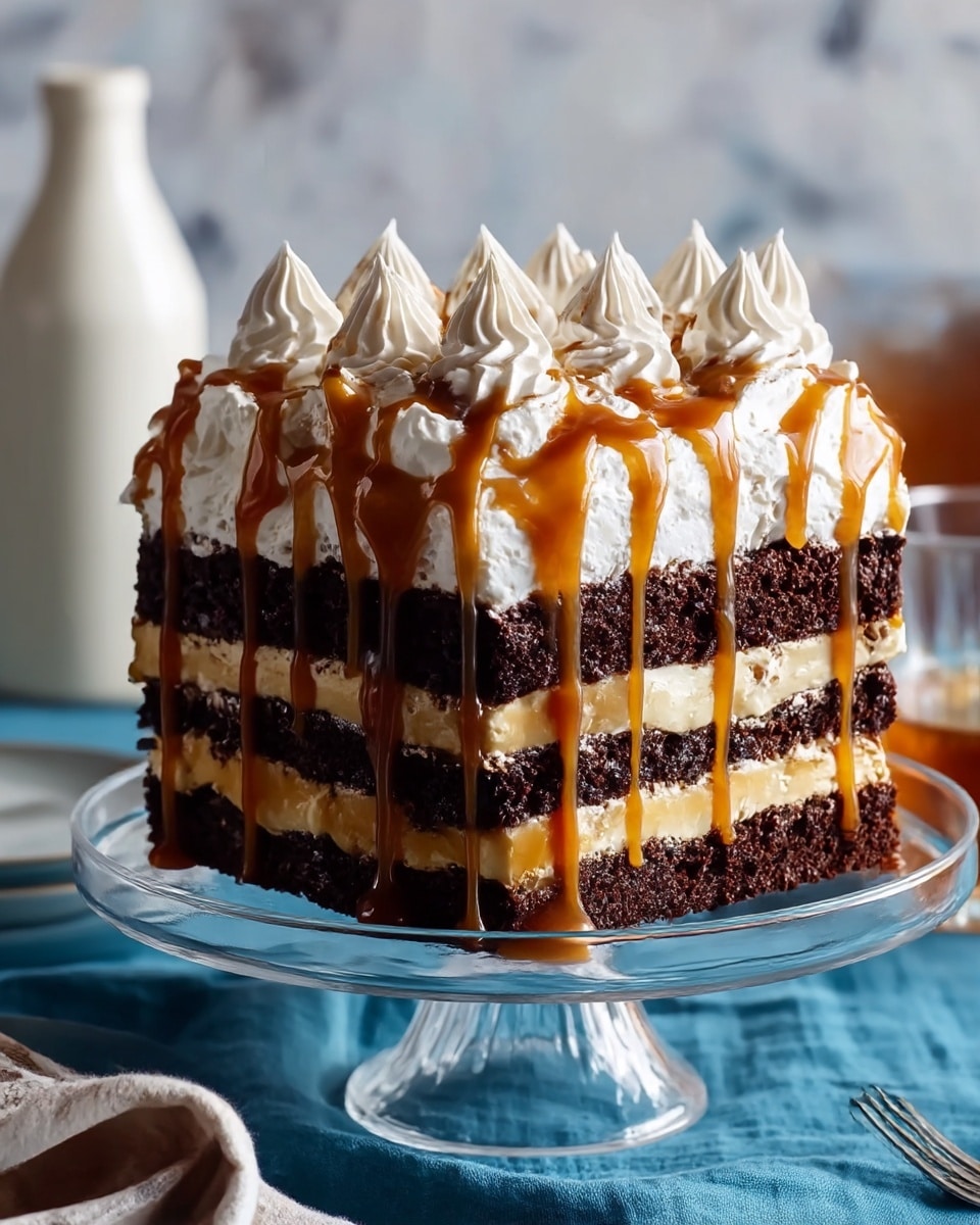 Caramel Cheesecake Brownie Trifle Recipe - Recipe Image