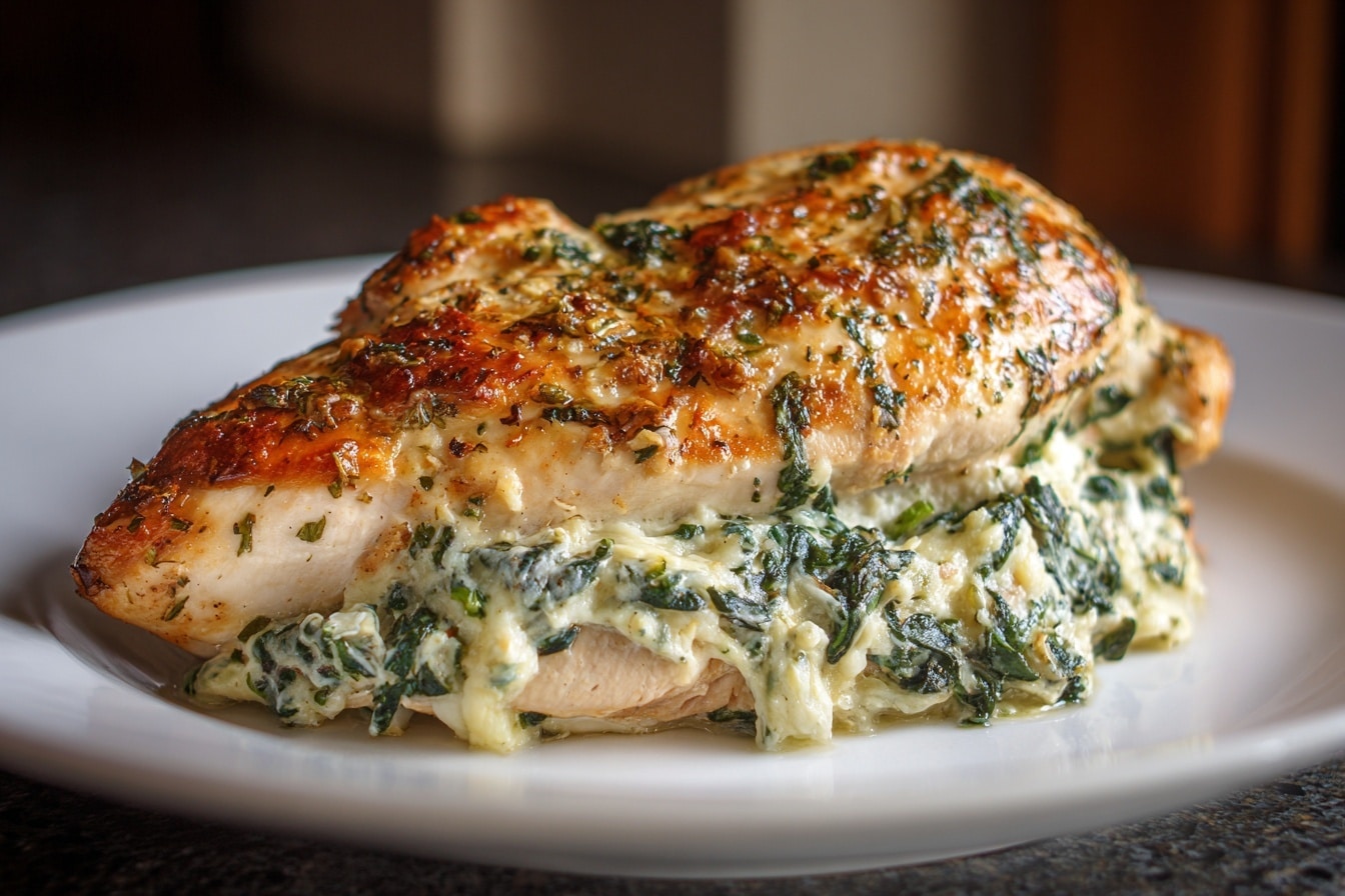 Creamy Spinach Artichoke Chicken Recipe - Recipe Image