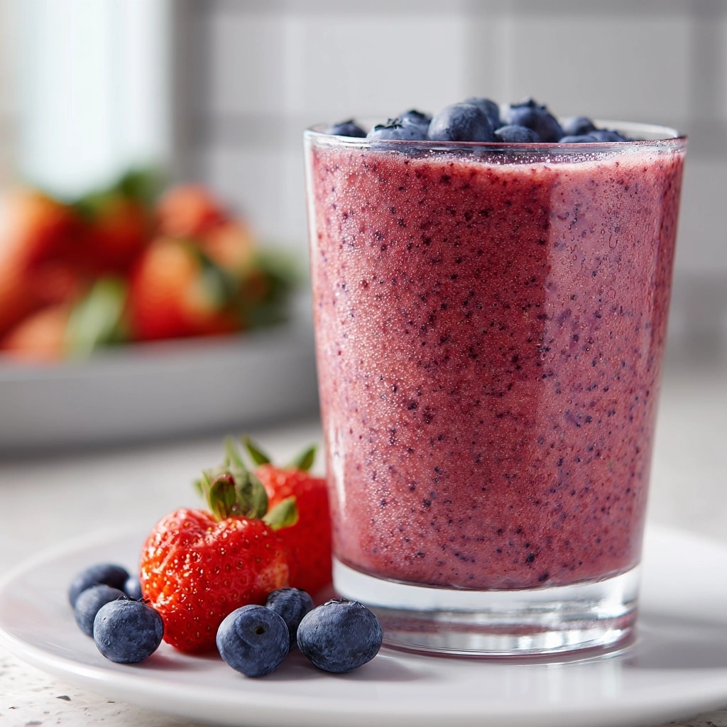 Strawberry Blueberry Banana Smoothie Recipe - Recipe Image