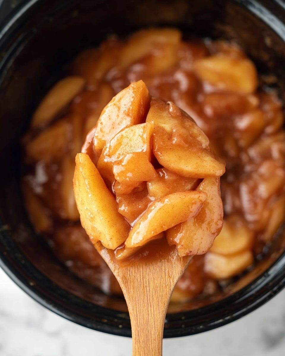 Slow Cooker Fried Apples - Cracker Barrel Copycat Recipe - Recipe Image