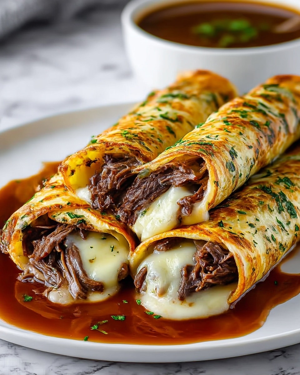 French Dip Tortilla Roll Ups Recipe - Recipe Image