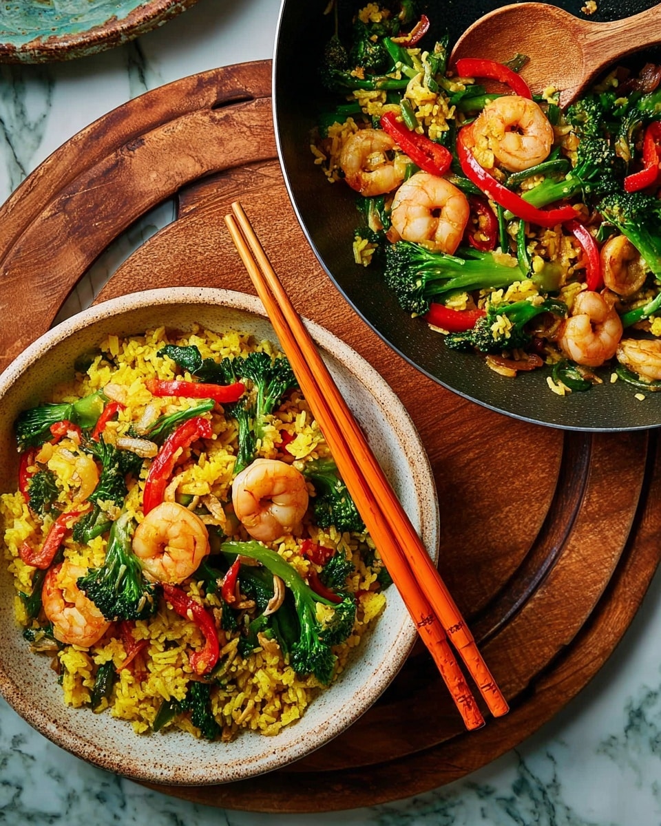 Coconut Rice with Prawn Stir-Fry Recipe - Recipe Image