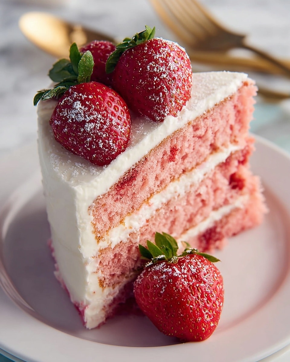 The Best Strawberry Cake Ever Recipe - Recipe Image