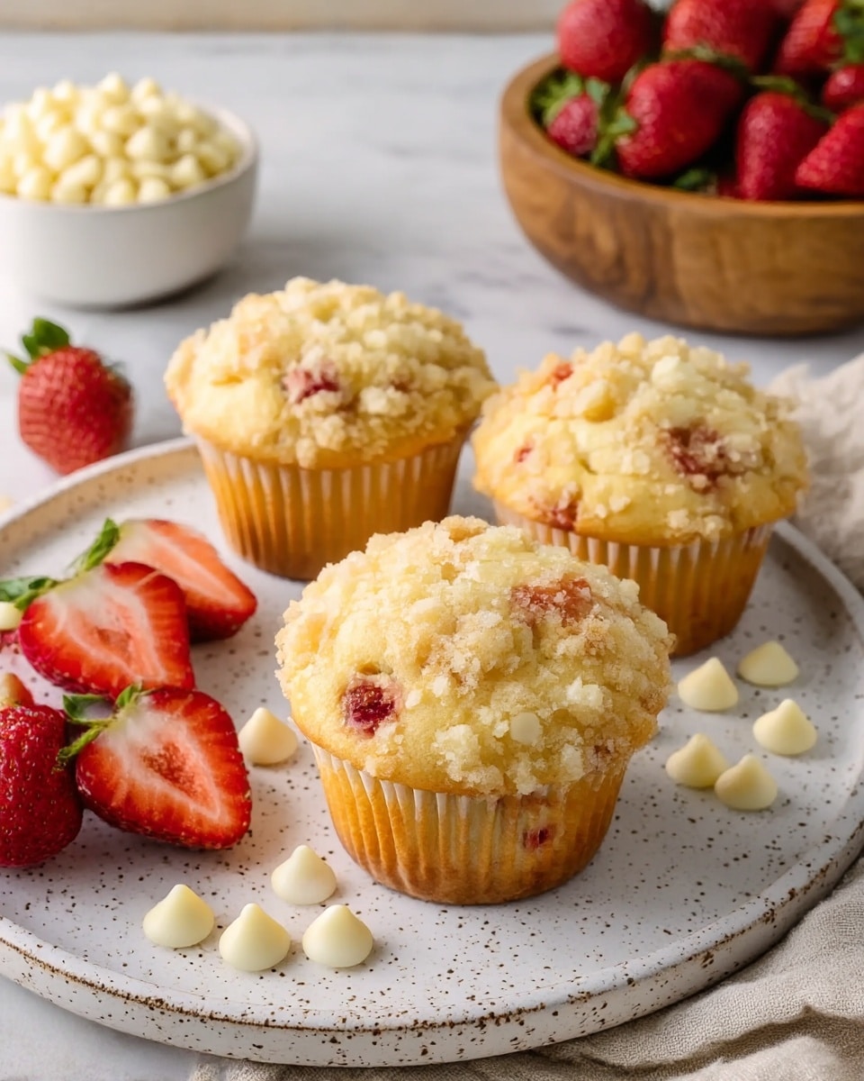 Strawberry White Chocolate Muffins Recipe - Recipe Image