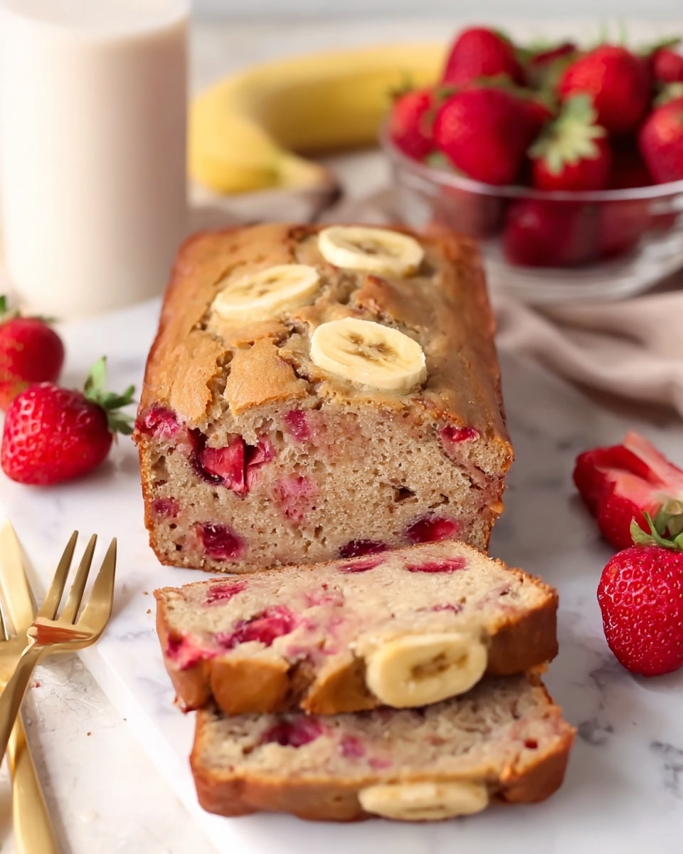 Banana Strawberry Bread Recipe - Recipe Image