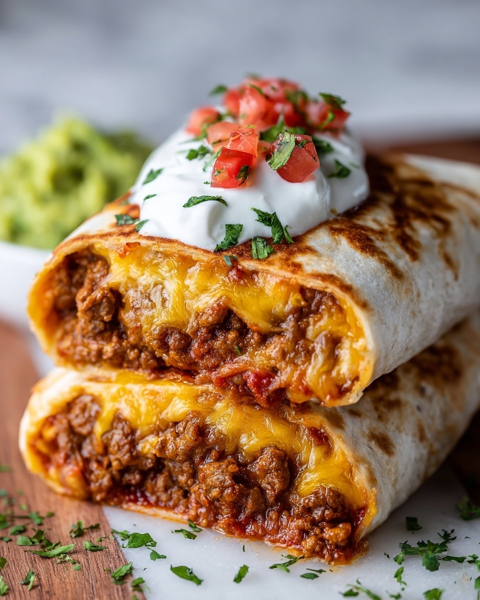 Beef and Cheese Chimichangas Recipe - Recipe Image