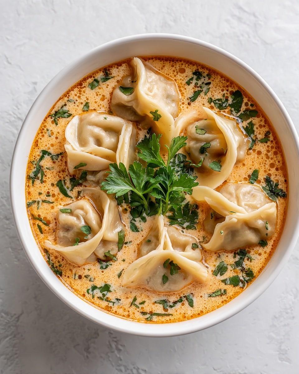 Creamy Red Curry Soup with Dumplings & Greens Recipe - Recipe Image