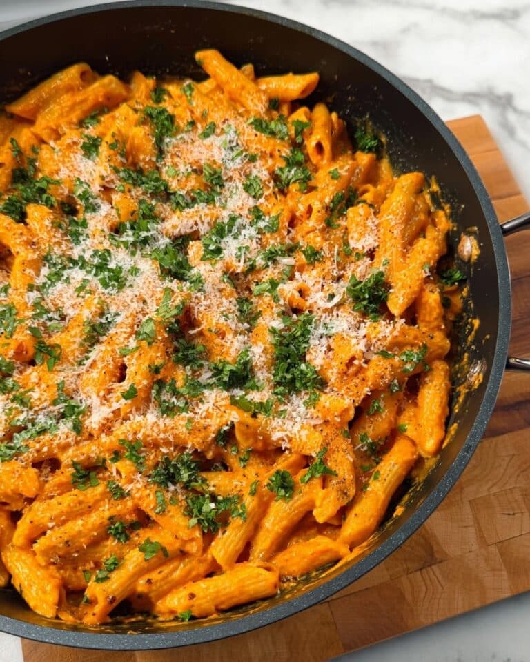 One Pot Creamy Spinach Tomato Pasta Recipe