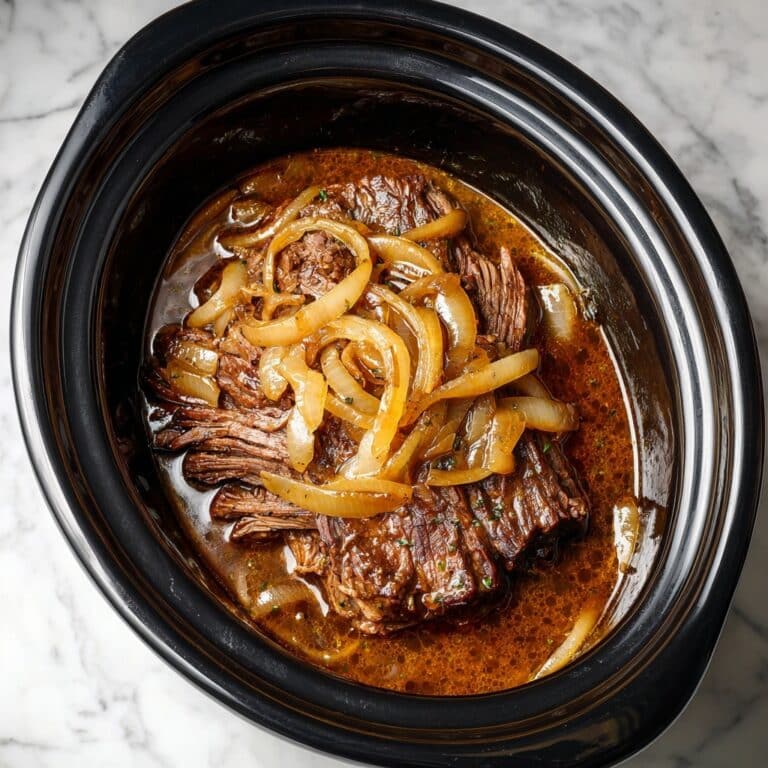 Slow Cooker 4-Ingredient Onion Soup Pot Roast Recipe