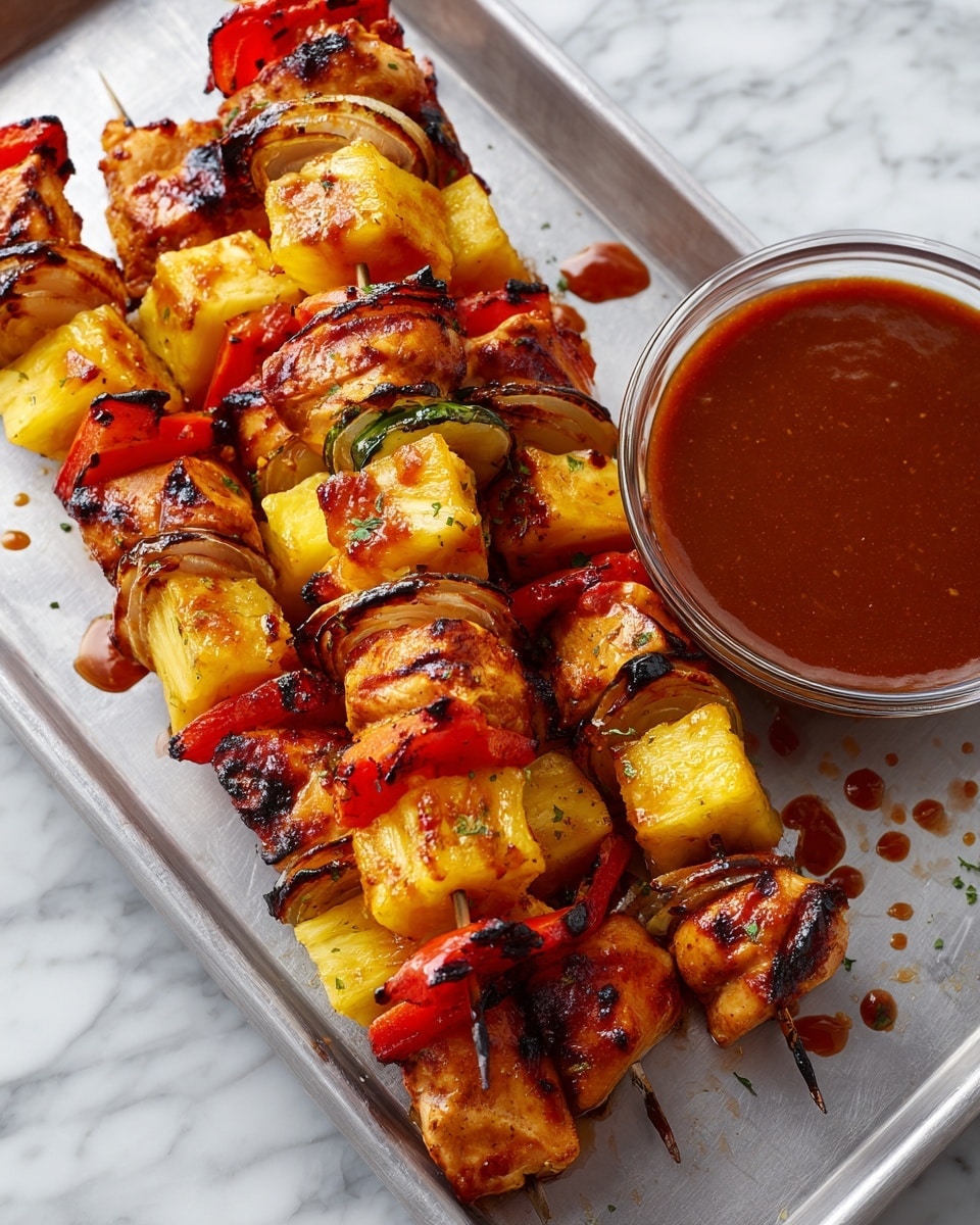 BBQ Pineapple Chicken Kabobs Recipe - Recipe Image