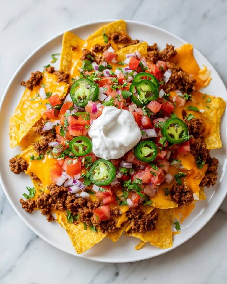 Loaded Beef & Cheese Nachos Recipe