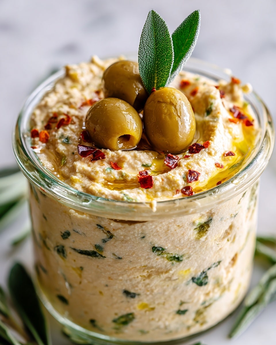 Olive Lovers’ Dream Dip: Creamy Feta and Green Olive Spread Recipe - Recipe Image